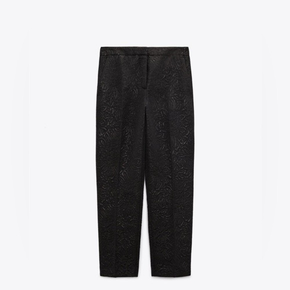 ZARA BROCADE ANKLE PANTS
